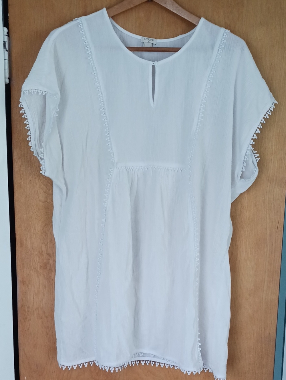 J.Crew White Beach coverup Size Large